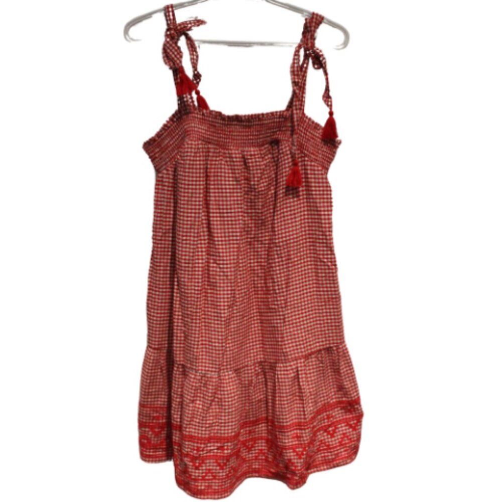 2/$25 🏷 Old Navy Red & White Plaid Summer Dress Size S